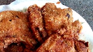 1 Cubic Inch Boneless Fried Battered Pork Steak or Cutlet