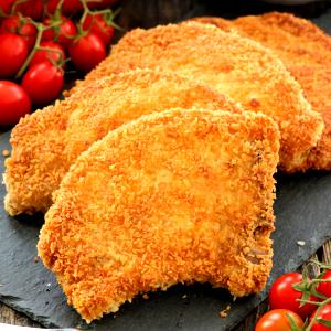 1 Cubic Inch Boneless Fried Breaded or Floured Pork Chop