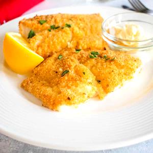 1 Cubic Inch Boneless Fried Floured or Breaded Cod