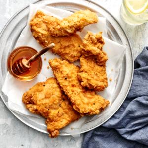 1 Cubic Inch Boneless Fried Floured or Breaded Herring