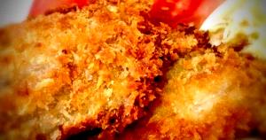 1 Cubic Inch Boneless Fried Floured or Breaded Mackerel