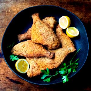 1 Cubic Inch Boneless Fried Floured or Breaded Porgy