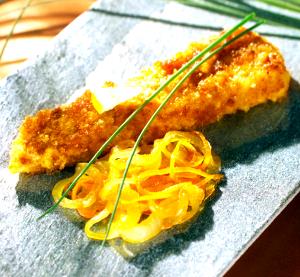 1 Cubic Inch Boneless Fried Floured or Breaded Sea Bass