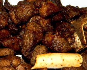 1 Cubic Inch Boneless Fried Goat