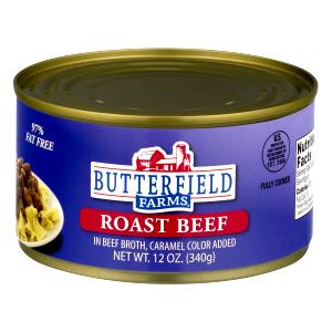 1 Cubic Inch Boneless Roast Beef (Canned)