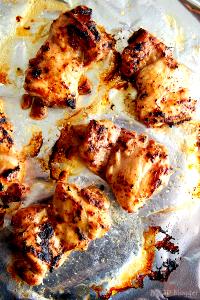 1 Cubic Inch Boneless Roasted Broiled or Baked Chicken Thigh