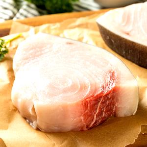 1 Cubic Inch Boneless Steamed or Poached Swordfish