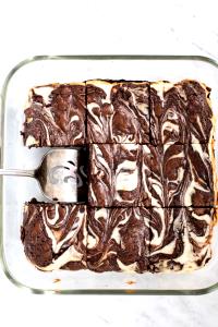 1 Cubic Inch Brownie with Cream Cheese Filling without Icing