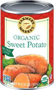 1 Cubic Inch Canned Sweetpotato without Syrup