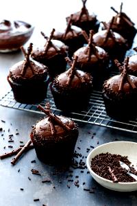 1 Cubic Inch Chocolate Cupcake with Icing or Filling