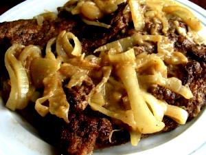 1 Cubic Inch Cooked Fried Beef Liver