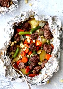 1 Cubic Inch Cooked Ground Beef with Vegetable Protein