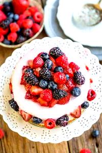 1 Cubic Inch Diet Cheesecake with Fruit