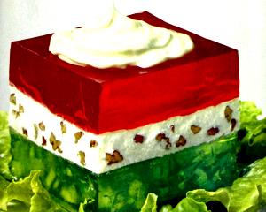 1 Cubic Inch Gelatin Dessert with Cream Cheese