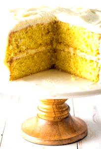 1 Cubic Inch Lowfat Lemon Cake with Icing