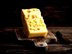 1 Cubic Inch Lowfat Swiss Cheese