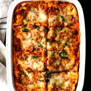1 Cubic Inch Meatless Lasagna with Vegetables
