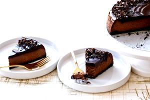 1 Cubic Inch Reduced Fat Chocolate Cheesecake