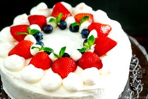 1 Cubic Inch Shortcake Sponge with Fruit
