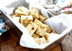 1 Cubic Inch Vanilla Fudge with Nuts