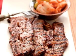 1 Cubic Inch, With Bone (yield After Bone Removed) Barbecued Beef Shortribs (with Sauce)