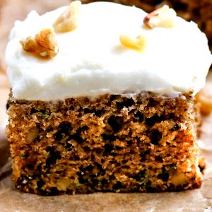 1 Cubic Inch Zucchini Cake with Icing
