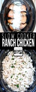 1 cup + 1/2 cup water (340 g) Slow Cooker Ranch Chicken