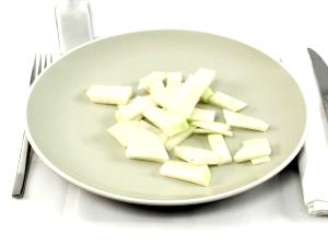 1 Cup (1" Pieces) Chayote (Fruit, with Salt, Drained, Boiled, Cooked)