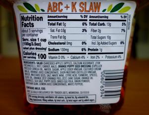 1 cup (100 g) ABC + K SLAW