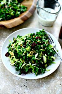 1 cup (100 g) Kale Chopped Salad with Brussels Sprouts