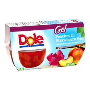 1 cup (123 g) Peaches in Strawberry Gel