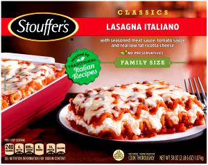 1 cup (212 g) Lasagna Italiano with Meat Sauce