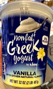 1 cup (227 g) Fat Free Greek Yogurt Vanilla