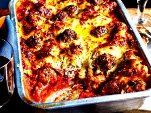 1 cup (227 g) Lasagna with Meatball Sauce