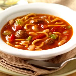 1 cup (227 g) Mexican Style Minestrone Soup with Meatballs