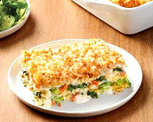 1 cup (227 g) Vegetable Alfredo Lasagna