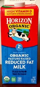 1 cup (236 ml) Organic Reduced Fat Milk