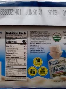 1 cup (237 ml) Almond Milk