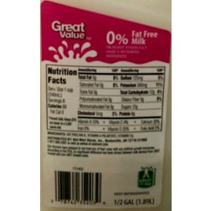 1 cup (240 g) Fat Free Milk