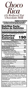 1 cup (240 ml) 2% Reduced Fat Chocolate Milk