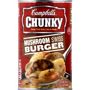 1 cup (240 ml) Chunky Mushroom Swiss Burger