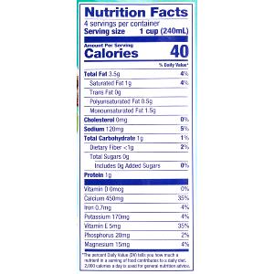 1 cup (240 ml) Coconut Almondmilk Blend