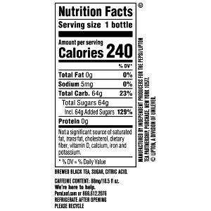 1 cup (240 ml) Fresh Brewed Pasteurized Sweet Tea