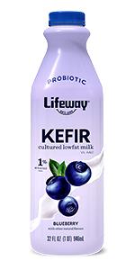 1 cup (240 ml) Lowfat Blueberry Kefir