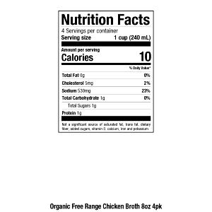 1 cup (240 ml) Organic Chicken Broth