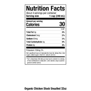 1 cup (240 ml) Organic Chicken Stock Unsalted