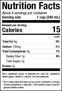 1 cup (240 ml) Organic Low Sodium Vegetable Broth