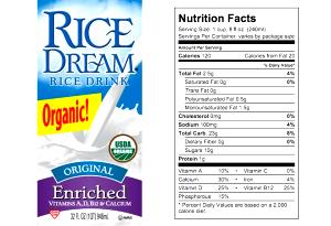 1 cup (240 ml) Organic Rice Milk