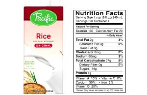 1 cup (240 ml) Organic Whole Grain Ricemilk