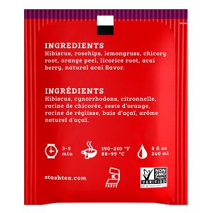 1 cup (240 ml) Red Tea Acai Mixed Berry